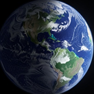 Globe showing the Pacific region