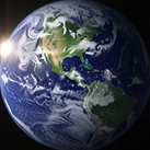 Globe showing the Indian Ocean region